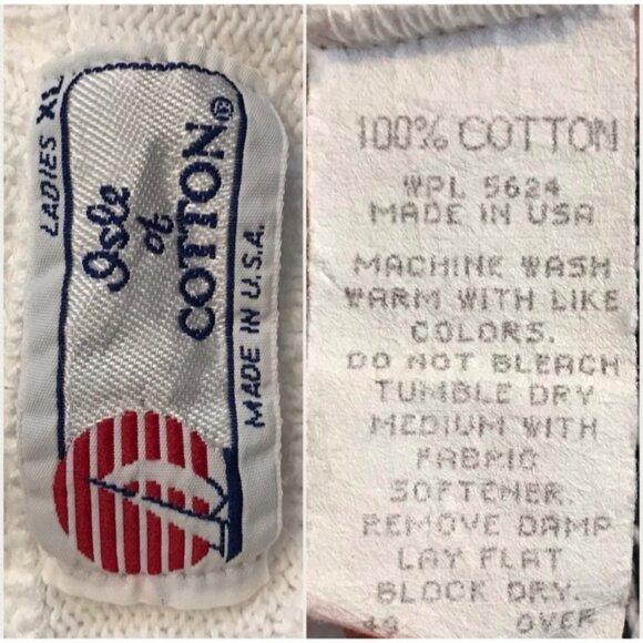 ISLE OF COTTON Vintage Golf Cardigan Sweater XL - Picture 6 of 6